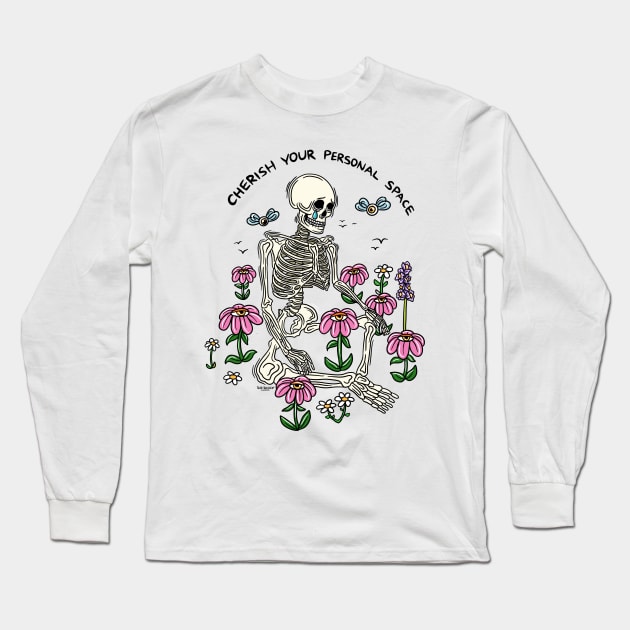 Cherish your personal space 2 Long Sleeve T-Shirt by Sad Skelly